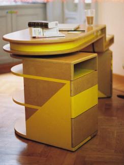 yellow cabinet